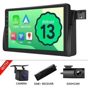 DAB+CAM+DVR+Für BMW E46 Android 13 E46A13 9"Autoradio CarPlay GPS Navi Bluetooth - Bild 1 von 23
