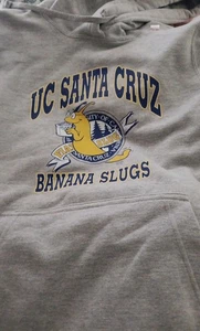 Felpa con cappuccio UC Santa Cruz Banana Slugs Pulp Fiction grigia taglia USA, unisex S - Foto 1 di 2