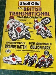 Programma Gara 28 Marzo 1986 Marchi Hatch Moto Gare Transnazionali A4 - Foto 1 di 1