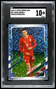 2020-2021 Topps Chrome UEFA #81 Jamal Musiala Speckle Refractor Rookie SGC 10 - Picture 1 of 2