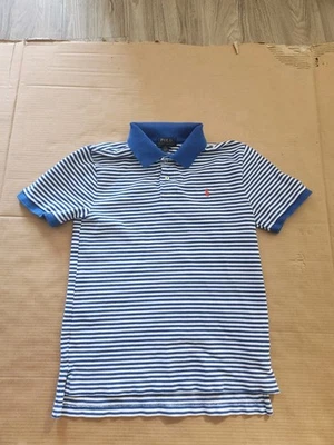 Polo Ralph Lauren Youth Large (14-16) Short Sleeve Blue & White Striped - Image 1 of 4