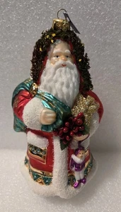 Christmas Ornament St. Nicholas Poland Glass Santa Claus Glass Wear Studio New - Picture 1 of 10