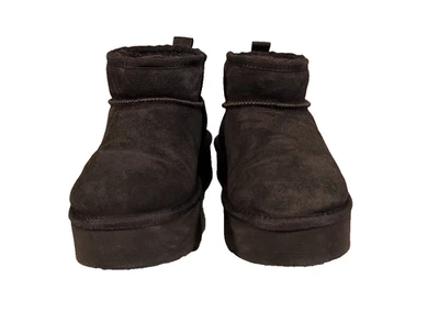 Bear Paw Women's Mini-Platform Boots Brown Suede Size 9 Shorty Retro Pull On - Image 1 of 4