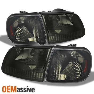 Se adapta a faros ahumados Ford F150 97-02 Expedition 1997-2003 + esquina 2000 2001 Foto 1 de 4