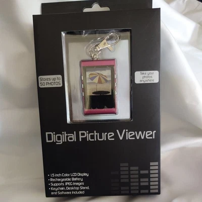 LCD DIGITAL 50 PHOTO 1.5" COLOR JPEG VIEWER KEYCHAIN - BRAND NEW IN BOX  - Image 1 of 4