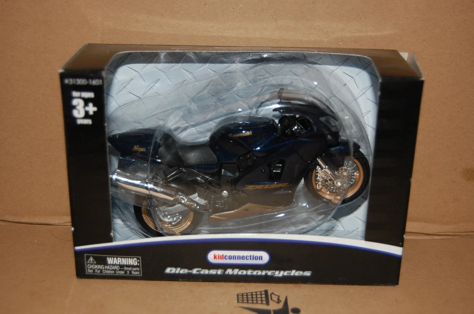 Motocicleta diecast Kawasaki Ninja ZX-12R Kid Connection 1:18 negra Foto 1 de 1