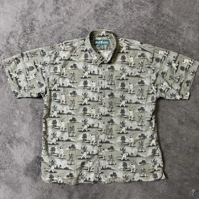 Camisa de golf vintage Big Dogs abotonada para hombre L perrito deportes divertido calce relajado Foto 1 de 4