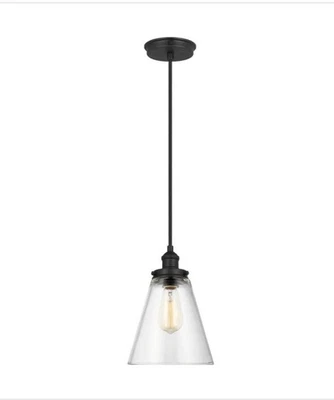 Visual Comfort Studio Sean Lavin P1347MBK Baskin 1 Light 9 inch Cone Pendant - Image 1 of 2