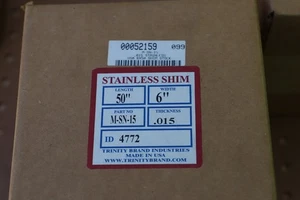 TRINITY M-SN-15 STAINLESS SHIM STOCK 0.015×50"× 6" - Picture 1 of 2