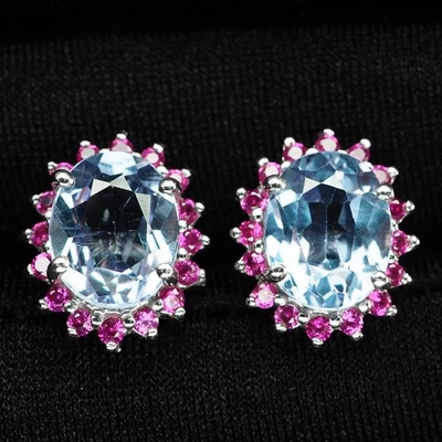 Pendientes hechos a mano glamorosos de plata de ley 925 de 4,75 quilates con cambio de color de alejandrita Foto 1 de 4