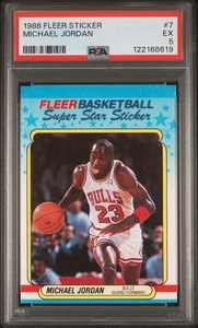 1988 Fleer Sticker #7 Michael Jordan PSA 5 - Picture 1 of 1