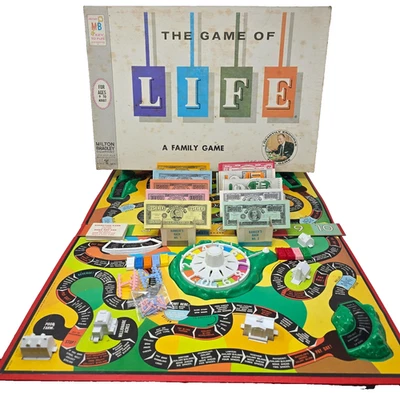 Juego de mesa Milton Bradley vintage 1960 The Game of Life PRIMERA EDICIÓN ligeramente jugado Foto 1 de 4