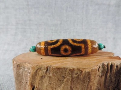 6 Ojos Tibetano Antiguo Ágata Dzi Cuentas Amuleto para Colgante Tibet Gzi Cuentas C Foto 1 de 4