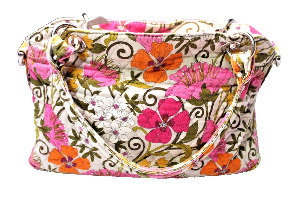 VERA BRADLEY «ЧАЙНЫЙ САД» сумка сумка сняты с производства розовый оранжевый бежевый цветочный верхняя ручка - Изображение 1 из 1
