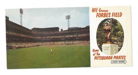 FORBES FIELD ORIGINAL FOLDING POSTCARD PITTSBURGH PIRATES Cover