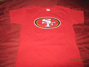 SF 49ers Vernon Davis Youth TEE Shirt Large # 85 + Bandana - Picture 1 of 8