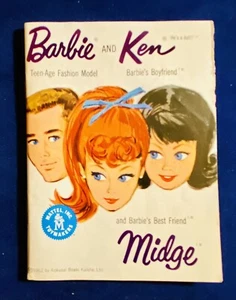 Folleto de catálogo de moda vintage Barbie Ken Midge Mattel 1962 - Imagen 1 de 4