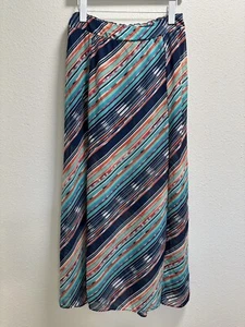 Maurices Striped Maxi Skirt Slits Lined Lightweight Multi Color Medium - Picture 1 of 9