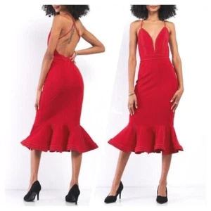 Lady in Red Mermaid Flare Tail Dress - Picture 1 of 15