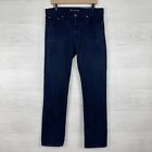 Mott & Bow Mens Mercer Slim Fit Jeans Size 33 x 32 Navy Blue Soft Denim Stretch
