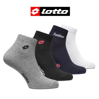 LOTTO - 6 PAIA CALZE CORTE CAVIGLIA UOMO DONNA COTONE BIANCO NERO GRIGIO BLU