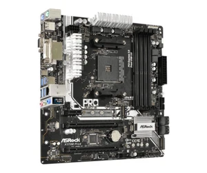 ASRock X370M Pro4 Motherboard AMD X370 Socket AM4 4 x DDR4 M.2 Micro ATX DVI-D - Bild 1 von 4
