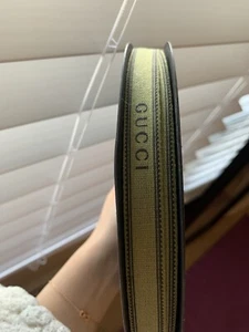 One Full Roll (75M) of Gucci GG Green Signature Ribbon Grosgrain Made in Italy - Picture 1 of 14