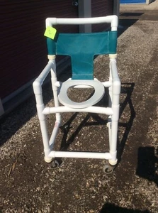 Standard Line Shower Chair By IPU. Max Capacity 300 lbs (teal mesh) - Picture 1 of 5