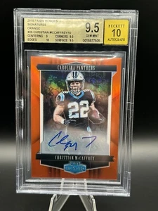 Christian McCaffrey 2018 Panini Honors Orange Auto Panthers /10 BGS 9.5 - Bild 1 von 2