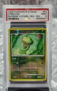#53 2009 Pokemon Platinm Carnivine Supreme Victor PSA 9 POP 1 RARE - Picture 1 of 2