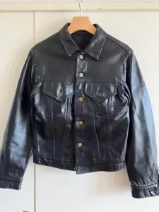 Vintage Yohji Yamamoto Pour Homme Leather Jacket Blouson Black Men's From Japan - Picture 1 of 8
