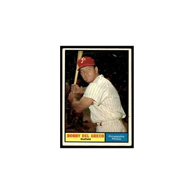 1961 Topps Baseball Card Bobby Del Greco Phillies #154 - Image 1 of 3