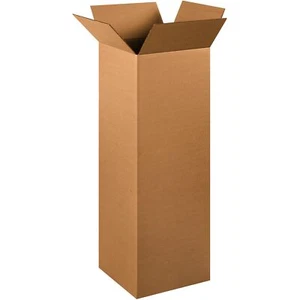 BOX USA 12 x 12 x 36 Corrugated Cardboard Boxes, Tall 12"L x 12"W x 36"H, Pac... - Picture 1 of 5