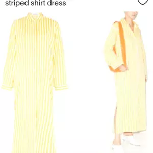 The Frankie Shop Carla striped shirt dress in yellow &white sz M/L - Picture 1 of 5