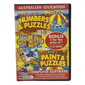 Fun with Numbers & Puzzles + Kid's Paint & Puzzles for Windows PC (2 Disc Set) - Picture 1 of 4