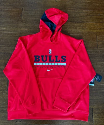 PLAYER ISSUED NEW Nike Chicago Bulls ON COURT Warm Up Hoodie Sweatshirt Mens XL Cover