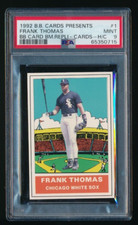 1992 BB CARDS BOOM REPLI CARDS #1 Frank Thomas PSA 9 highest pop 1 hand cut