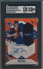2021 Panini Phoenix Auto Dual Orange Davis Mills RC /125 SGC 10