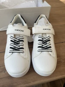 Geox Boy's Djrock 35 (Little Kid/Big Kid) White/Black 37 (US 5 Big Kid) M - Picture 1 of 8