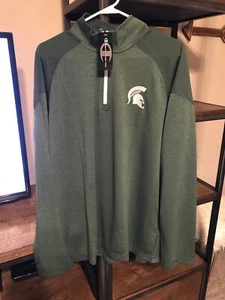 NCAA Champion Elite Michigan State Spartans 1/4 Zip Pullover Size XL - Picture 1 of 3