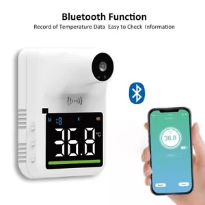 Wall Mounted Digital Thermometer Non-contact Temperature With Alarm & Bluetooth - Picture 1 of 10