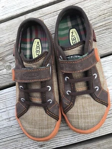Keen braune Canvas-Halbschuhe Turnschuhe Größe 13 Kleinkind Jugend Kind - Bild 1 von 11