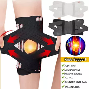 Tutore di compressione manicotto ginocchio supporto per sport articolazione ossea dolore sollievo artrite - Foto 1 di 19