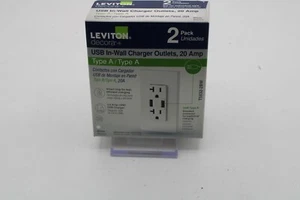 Leviton T5832-2BW USB In-Wall Charger Outlet - White - Picture 1 of 5