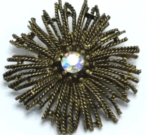 Broche de cuerda retorcida con estrás Starburst Aurora Boreal de colección Sunburst prendedor - Imagen 1 de 4