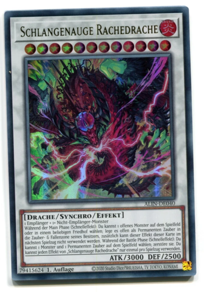 Yu-Gi-Oh! Schlangenauge Rachedrache Ultra Rare ALIN-DE040 - Bild 1 von 1