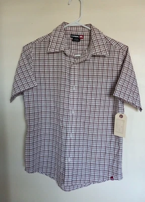Boys Hawk Button Down Short Sleeve Shirt L 10 12 NEW - Image 1 of 3