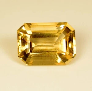 10.10 Ct Natural Yellow Sapphire Loose octagon Cut Gemstone GIE Certified - Picture 1 of 5