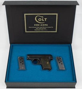 PISTOL PRESENTATION CUSTOM DISPLAY CASE BOX for COLT VEST POCKET 1908 cal .25acp - Picture 1 of 12