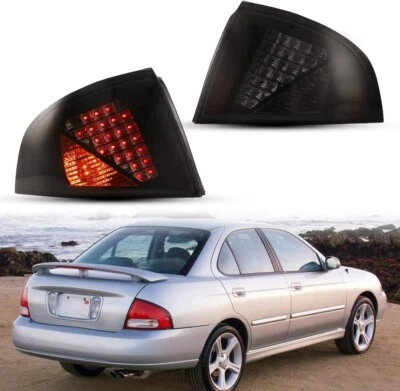 Tail Lights LED For 2000-03 Nissan Sentra Brake Lamp Assembly Smoke Replacement - Image 1 of 4